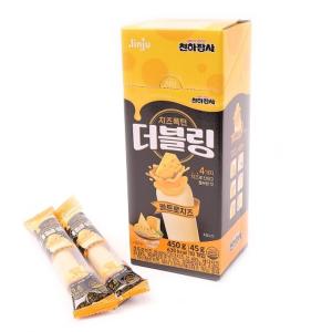 진주 천하장사 더블링 콰트로치즈 45g(1타 10개입)/소세지/맥스봉/소시지/맥