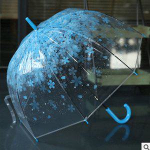 튼튼한 고급 투명 우산 가벼운 예쁜 장우산 블루 2개