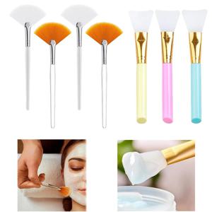 7Pcs DIY 페이스 마스크 브러쉬 세트 소프트 애플리케이터 브러쉬 메이크업 도구 소프트 팬 페이셜 브러쉬 산성 애플리케이터 브러쉬 실리콘 브러쉬