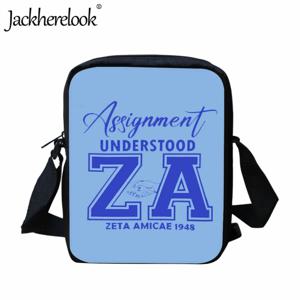 Jackherelook Zeta Amicae Sororority 프린트 크로스 바디 백, 여성용 데일리 캐주얼 여행 숄더백, 파티 메신저 백