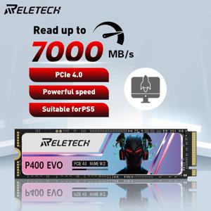 Reletech 내장 솔리드 스테이트 드라이브 하드 디스크, P400EVO PCIe4.0 x 4 SSD, 1TB, 2TB, 4TB, M2 NVMe M.2 2280, PS5 플레이스테이션 5 PC용