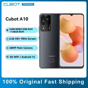 Cubot A10 스마트폰, 12GB RAM (4GB + 8GB)+ 128GB ROM, 옥타코어 6.56 인치 90Hz 화면, 5100mAh 48MP 메인 카메라, 5G WiFi 안드로이드 14 휴대폰