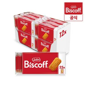 로투스 비스코프 비스킷 싱글팩 300개입 1박스 (156g x 12) / 개별포장 커피과자 수입 과자 대용량 크래커