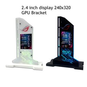 그래픽 비디오 카드 브래킷 VGA 거치대, 2.4 인치 LCD 디스플레이, 지지대 RGB CPU GPU RAM 모니터 AIDA64, PC 게이머 캐비닛 DIY용