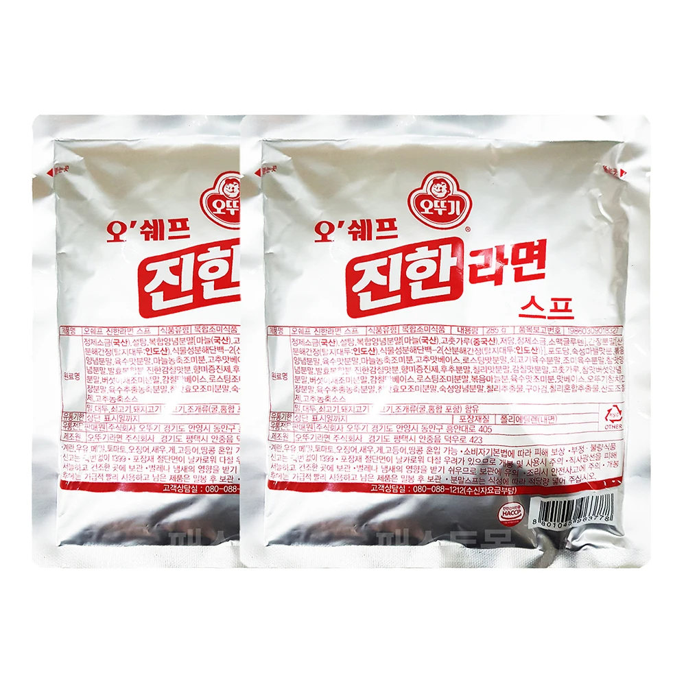 오뚜기 오쉐프 진한라면스프 285g 2개