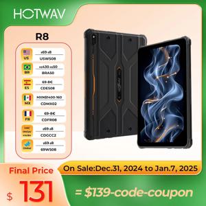 HOTWAV 견고한 태블릿, 안드로이드 14, 10.1 인치, 10800mAh, 5MP, 13MP, 12(4 + 8), 128GB, 10.1 인치 스크린 태블릿, 글로벌, R8, 신제품