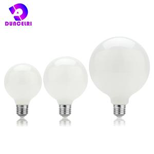 A60 ST64 G80 G95 G125 밀키 유리 전구 E27 5W 에디슨 LED 전구 AC110V 220V 글로브 볼 전구 차가운/따뜻한 흰색 Lampada LED 램프