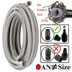 304 스테인리스 스틸 브레이드 PTFE 브레이크 호스, 레이싱 호스, 연료 오일 라인, 오일 쿨러 호스 파이프, 1M, 2M, 3M, 5M, AN3, AN4, AN6, AN8, AN10