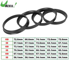 UXCELL 자동차 허브 중심 링 휠 보어 센터 스페이서 허브 링, 67.1mm ~ 60.1mm, 72.6mm ~ 57.1mm, 66.6mm ~ 57.1mm, 4 개