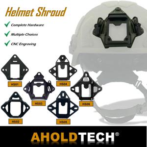 Aholdtech 전술 헬멧 슈라우드 모듈러 번지 Wilcox L4 NVG 마운트 어댑터, FAST MICH WENDY 방탄 헬멧 액세서리