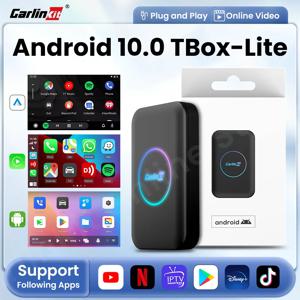 2024 CarlinKit 자동차 미디어 플레이어, 안드로이드 10, TV 박스 라이트, 카플레이, 안드로이드 자동 무선 어댑터, Netfilx, 유튜브, IPTV, 스포티파이