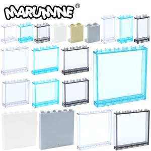 MARUMINE-MOC 빌딩 블록 부품 창 유리 하우스 투명 벽 패널, 크리에이티브 벽돌 액세서리 87552 87544 60581 87543 59349