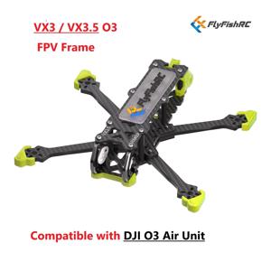 FlyFishRC Volador FPV 프레임, FPV RC 프리스타일 쿼드콥터 키트용 DJI O3 에어 유닛 호환, VX3, VX3.5 O3, 3 인치, 3.5 인치