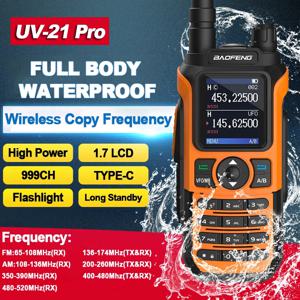 BAOFENG UV-21 Pro V2 휴대용 장거리 워키토키, 무선 복사 주파수, 양방향 라디오, UV21 Pro V2 통신 라디오