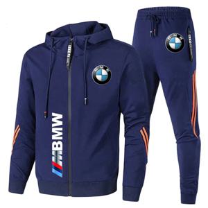 남성용 BMW 운동복, BMW 로고, 캐주얼 의류, 오토바이 재킷, 후드 맨투맨 및 바지, 2 피스 운동복 S-3XL, 2024 신제품