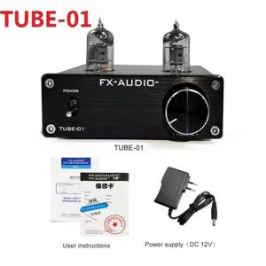 2020 FX-AUDIO TUBE-01(6J1) TUBE-03(6K4) HiFi 2.0 휴대용 튜닝 튜브 프리 앰프, DAC 디지털 오디오 디코더, DC12V/1A 어댑터