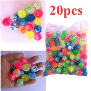 20Pcs 20MM 탄력 공 구슬 고무 점프 공 야외 게임 안티 스트레스 정원 어린이 물 장난감 어린이 파티 호의 선물