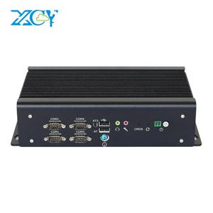 팬리스 산업용 미니 PC i7 1165G7 6x DB9 RS232/422/485 2x GbE LAN GPIO HDMI VGA 6x USB 지원, 와이파이 4G LTE 윈도우 리눅스