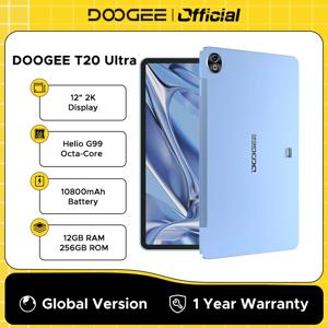 DOOGEE T20 울트라 태블릿, Helio G99 옥타 코어, 12GB + 256GB, 10800mAh, 16MP 메인 카메라, 안드로이드 13, 월드 프리미어, 7.6mm, 12 인치, 2K 디스플레이