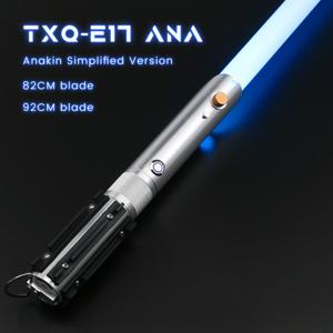 TXQSABER 아나킨 스카이워커 라이트세이버 심플한 버전, 무거운 결투 92cm 블레이드, 부드러운 스윙 금속 핸들, 12 색 레이저 소드