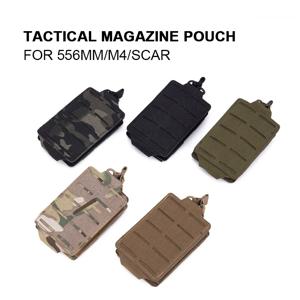 전술 556mm Magpouch 싱글 탄창 오픈 탑 MOLLE 가방, M4 M14 M16 AR-15 5.56mm 라이플 매거진