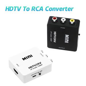 HDMI 호환-AV RCA 어댑터 컨버터 미니 박스, RCA AV CVSB LR 비디오 합성 AV 스케일러 컨버터, PC HDTV 프로젝터용