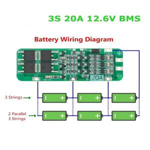 리튬 이온 배터리 18650 충전기 PCB BMS 보호 보드, 드릴 모터 12.6V Lipo 셀 모듈용, 3S 20A