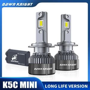 DAWNKNIGHT LED 자동차 전조등 전구, K5C 미니 H7 H11 5000K, H11 H1 HB3 HB4 12V, 2 개