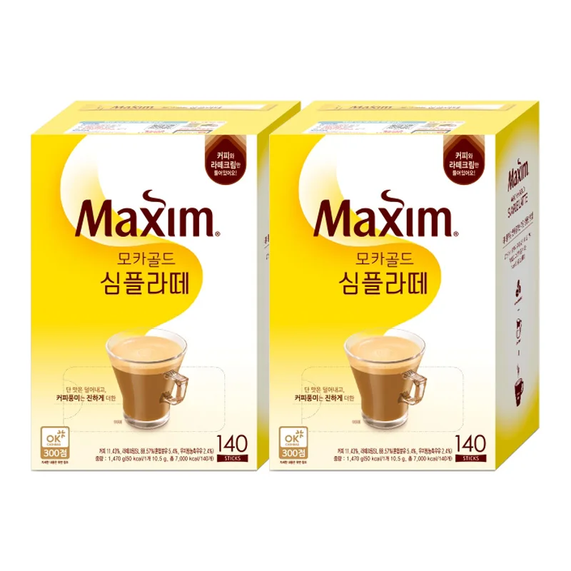 맥심 심플라떼 커피믹스 140T X 2개 (총280T)