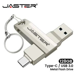 JASTER 2 in 1 C타입 펜드라이브, 안드로이드 휴대폰 및 PC용 USB 플래시 드라이브 3.0, 4GB, 8GB, 16GB, 32GB, 128GB, 64GB