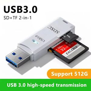 마이크로 SD TF 카드 리더기 USB 3.0 2.0, 고속 멀티 카드 라이터, 플래시 드라이브 노트북 액세서리, 2 in 1