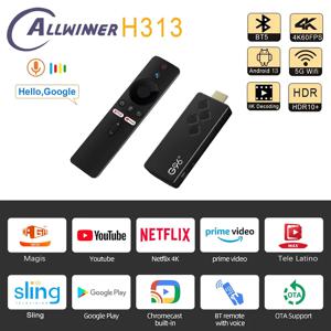 Android13 스마트 TV 스틱 Netflix IATV 4K HDR10 + Google Assistant 듀얼 2.4G5GWifi Youtube 다국어 스트리밍 미디어 플레이어 Q2