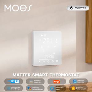 MOES Matter 와이파이 스마트 온도조절기 온도 컨트롤러, 투야 물 보일러, 전기 난방, 알렉사 구글 애플 스마트싱스