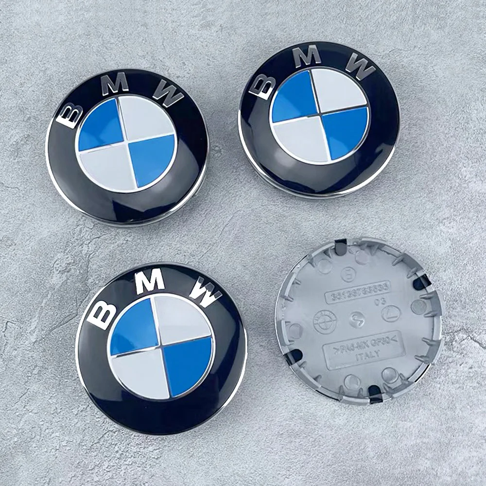 BMW 휠 센터 캡, 블루 화이트 허브 캡, 자동차 액세서리, BMW e46 e90 e30 f10 f30 x5 x3 e39 f25 e60 e91 e87 e36 e84 e61 M, 68mm