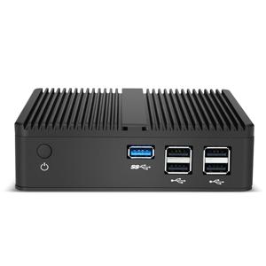 팬리스 미니 PC 인텔 셀러론 N2830 HDMI VGA 디스플레이, USB 포트 5 개, 기가비트 이더넷 지지대, 윈도우 리눅스 러기드 컴퓨터