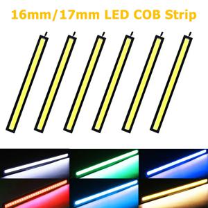 초박형 COB LED 스트립 조명, DC 12V 초박형 DRL 램프, 방수 자동차 측면 연청, 화이트, 레드, 그린, 옐로우 안개등, 16mm, 17mm