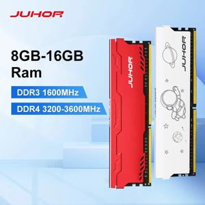 JUHOR 램 DDR4 데스크탑 메모리, DDR4 8GB, 16GB, 8GB, 16GB, 2666MHz, 3600MHz, 3200MHz