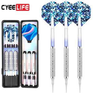 CyeeLife 전문가용 소프트 팁 다트 세트, 플라스틱 전자 다트 보드, 실내 다트 보드 게임용, 14G, 16G, 18G