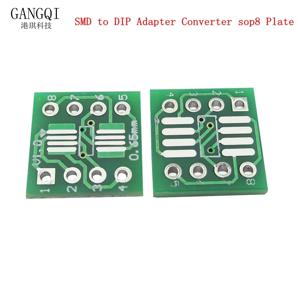 DIP8 SMD-DIP IC 어댑터 소켓, SOP8, TSSOP8, SOIC8, SSOP8 보드-DIP 어댑터 변환기 플레이트, 0.65mm, 1.27mm, 10 개