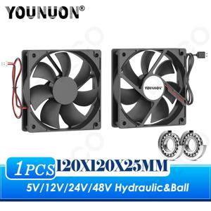 더블 볼 120x120x25mm 냉각 팬 DC 5V 12V 24V 48V 12cm 120mm 쿨러 팬 12025 컴퓨터 케이스 팬 Btc 서버 PC 냉각 팬