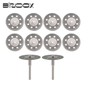 Binoax 다이아몬드 금속 가공 톱 절단 디스크, 조각기 전기 미니 드릴 절단용, 20mm, 22mm, 25mm, 30mm, 2 개, 3mm 어댑터, 10 개