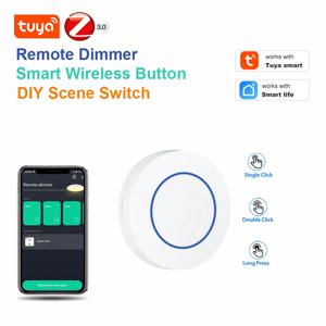 Tuya Zigbee 스마트 단추 장면 스위치, 스마트 라이프, 무선 원격 원 키 컨트롤러, 스마트 홈 자동화 장면 스위치 조광기