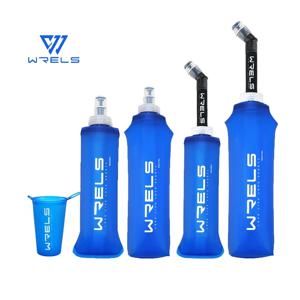 WRELS 접이식 물주머니, TPU BPA 프리, 접이식 물병, 야외 스포츠, 하이킹, 캠핑, 러닝, 휴대용 물주머니