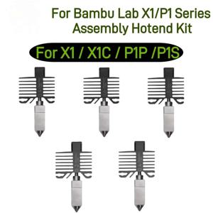 Bambu lab X1/P1 시리즈 핫엔드 키트, 강화 강철 깍지, 0.2mm, 0.4mm, 0.6mm, 0.8mm, Bambu lab X1C P1P P1S 3D 프린터 부품