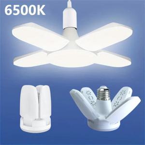 E27 선풍기 접이식 LED 전구, 가정용 천장 조명, 창고 및 차고, 백색 전구, 6500K 전구, 28W, AC 220V, 110V, 40 전구 변형