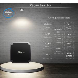 정품 X96Mini 스마트 TV 박스, 안드로이드 9.0, Amlogic S905W, 2GB, 16GB, 1GB, 8GB, AV1, 4K HDR 미디어 플레이어, 다국어