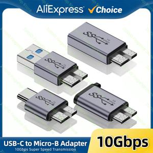 USB A/C-마이크로 B 3.0 어댑터, 10Gbps 초고속 데이터 동기화 컨버터, 맥북 프로, 삼성 HDD SSD, C-마이크로 B 어댑터