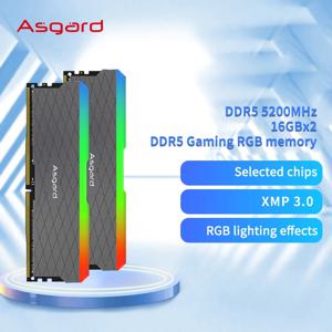 Asgard DIY Daming 컴퓨터 메모리 램, W2 DDR5, 5200MHz, 32GB, DDR5 5200MHz, 5600MHz, 16GB x2 메모리 램, DDR5 RGB XMP3.0