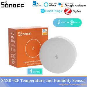 SONOFF SNZB-02P 지그비 온습도 센서 온도계 감지기, Ewelink Alexa Google Smartthings을 통한 리모컨