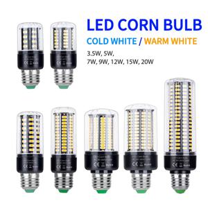 집 거실 샹들리에 침실용 LED 전구, 차갑거나 따뜻한 240V, E27, 220V, 110V, E14 옥수수 램프, B22, 3.5W, 5W, 7W, 9W, 12W, 15W, 20W